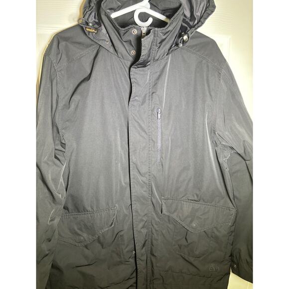 Timberland Men's Black Waterproof Shell Jacket rain wind jacket size Medium - Picture 5 of 12